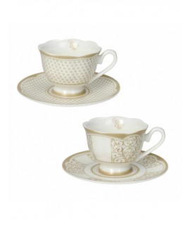 GOLDEN EYE SET 2 TAZZINE CAFFÈ NEW BONE CHINA