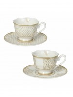 GOLDEN EYE SET 2 TAZZINE CAFFÈ NEW BONE CHINA