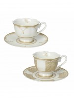 GOLDEN EYE SET 2 TAZZINE CAFFÈ NEW BONE CHINA