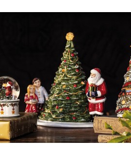 CHRISTMAS TOYS PORTACANDELA BABBO NATALE SU ALBERO