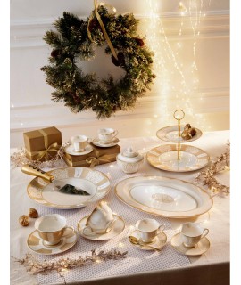 GOLDEN EYE SET 2 TAZZINE CAFFÈ NEW BONE CHINA